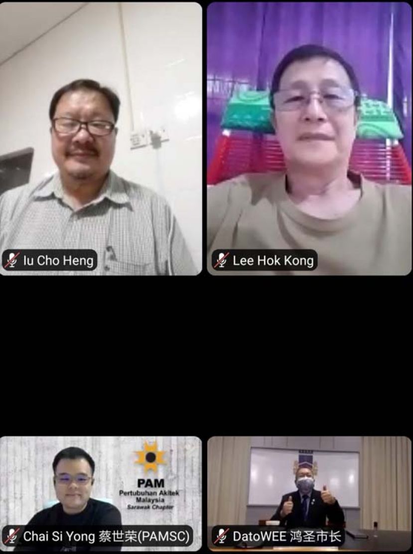 右下角为古晋南市市长拿督黄鸿圣。