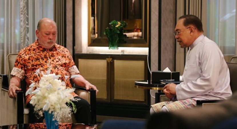 首相安华觐见国家元首，汇报大马公民被以色列扣留的进展。