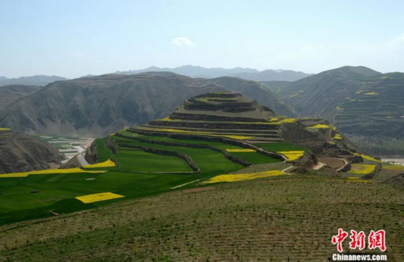 大堡子山遗址全景。