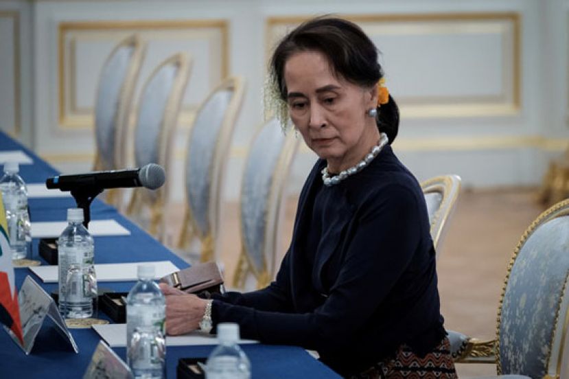 缅甸前民选政府实质领导人昂山素姬。