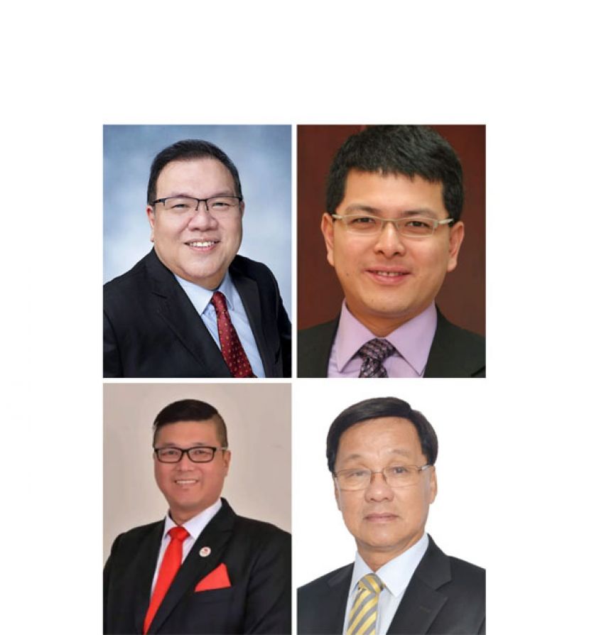 左上图为砂中友好协会常务副会长拿督黄国辉、右上图为沙巴马中友谊联谊会会长胡逸山博士、左下为马来西亚华人姓氏总会联合会荣誉总会长拿督斯里洪来喜、右下图为马来西亚华总永久名誉会长丹斯里方天兴。