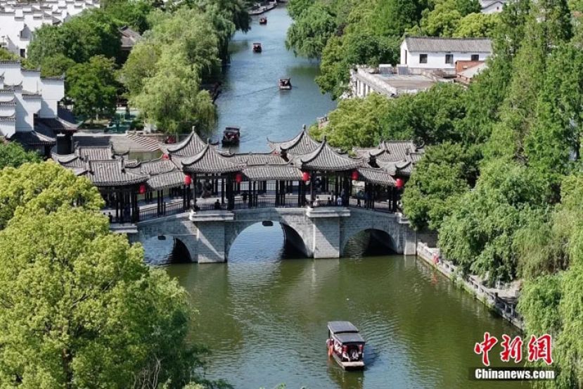 合肥市国家5A级景区三河古镇景区古意盎然。