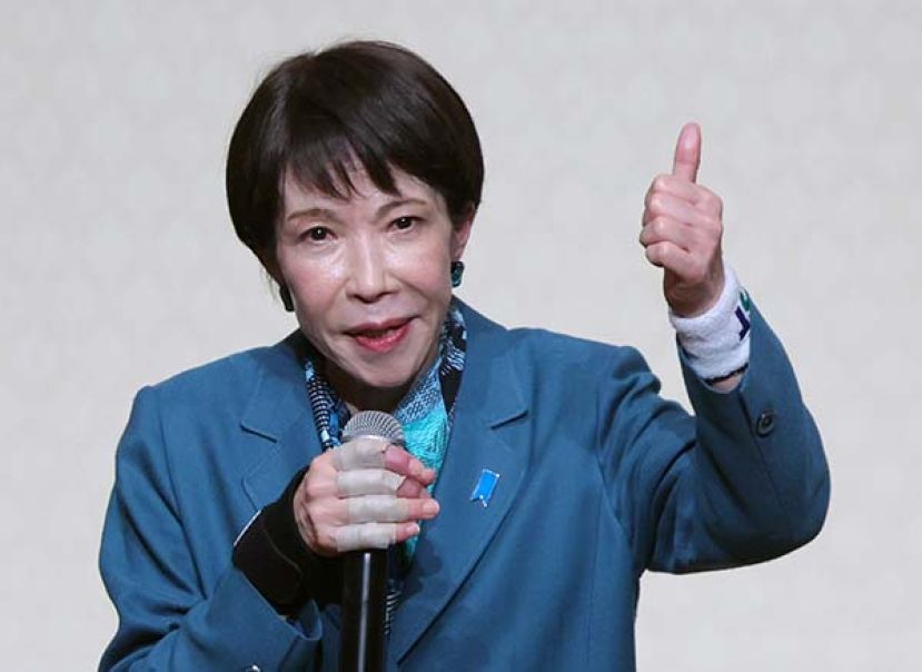 ▲高市早苗表示，限制仅能由男系男性子嗣继承皇位是适当的。