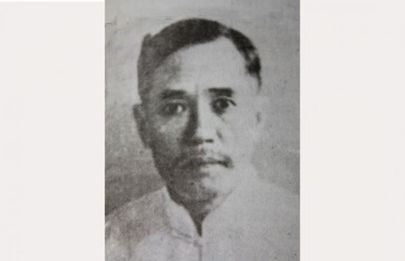  于百年前到古晋开设广利银行的林耀墀（又名林子昭）遗照。