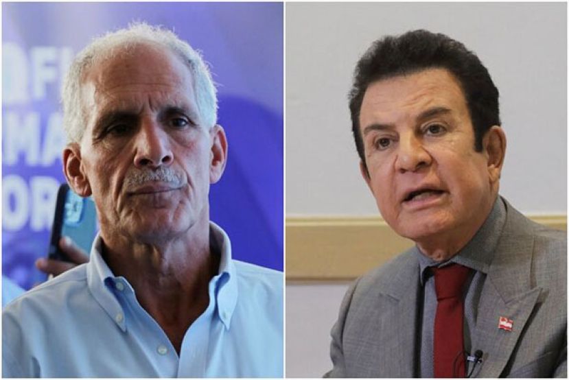 国家党候选人阿斯夫拉（左）与自由党候选人纳斯拉亚（右）得票率不相上下。