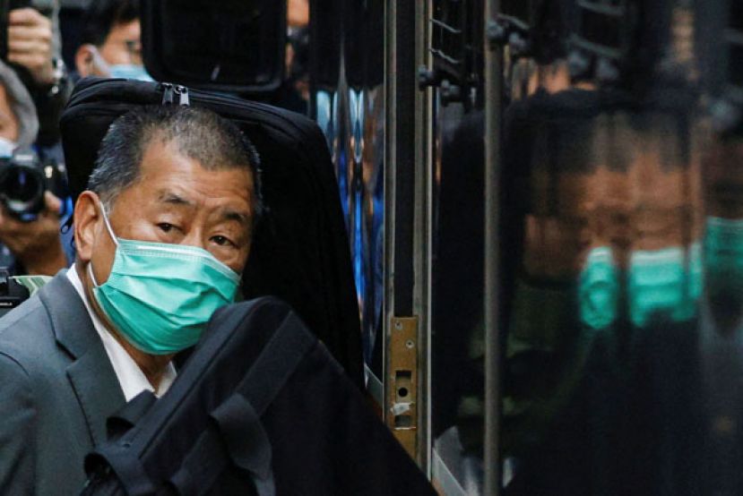 黎智英被香港警方拘捕。