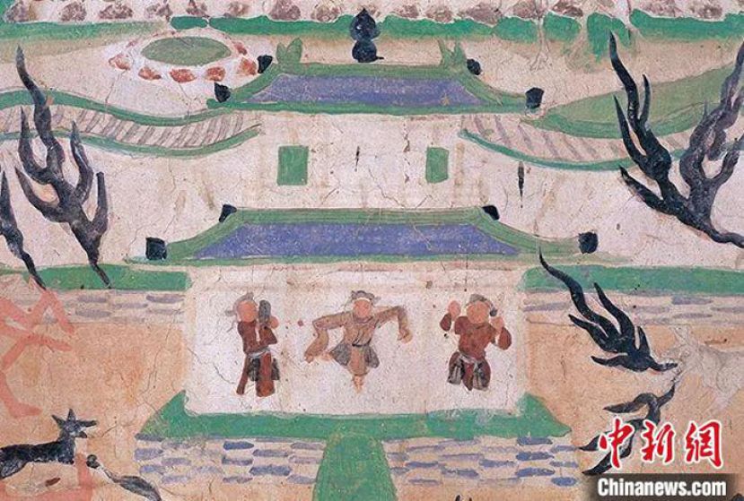 敦煌莫高窟第61窟(五代)中的&ldquo;歌舞儿童&rdquo;。