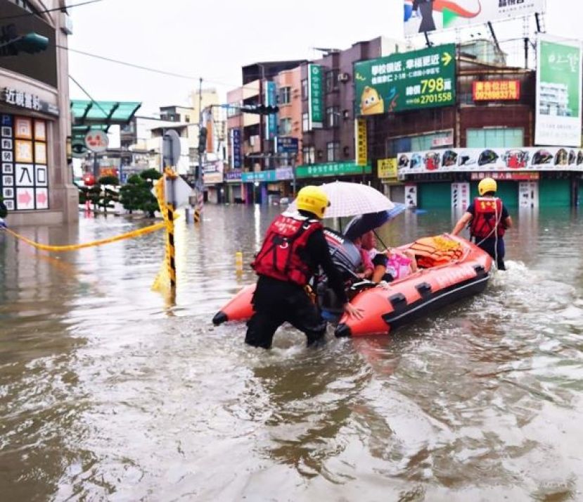 台风米克拉环流影响，台湾多地暴雨。