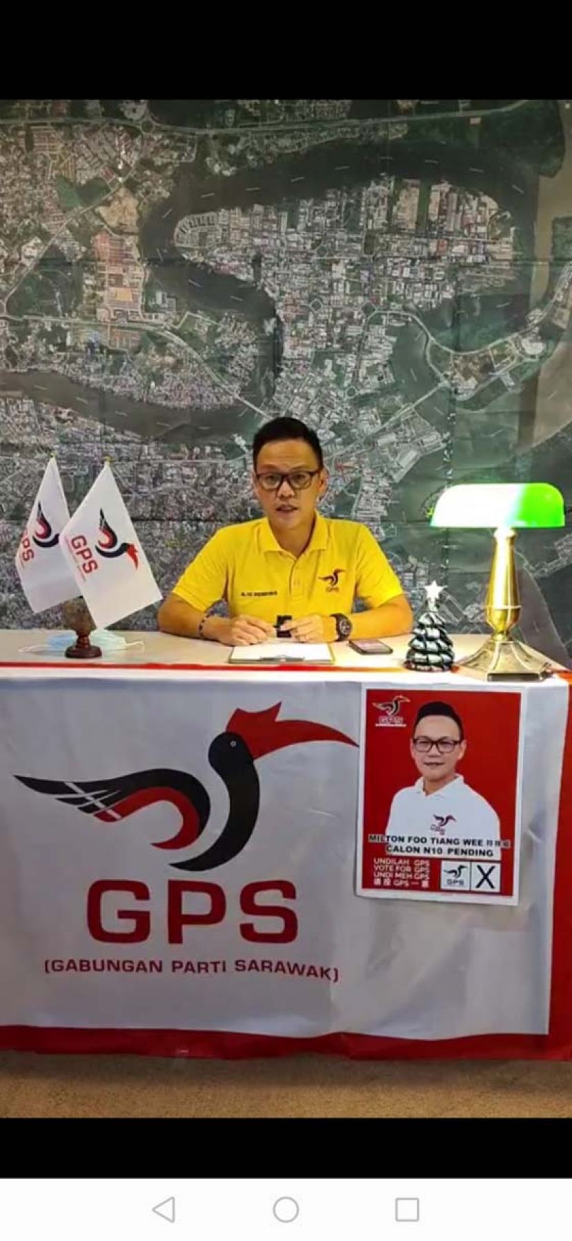 砂拉越政党联盟朋岭区候选人符祥威呼吁各阵营在竞选期间，各做各，井水不犯河水！