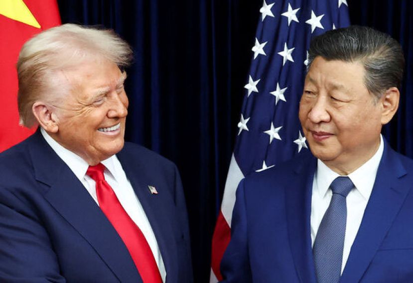美国总统特朗普10月30日与中国国家主席习近平会晤。